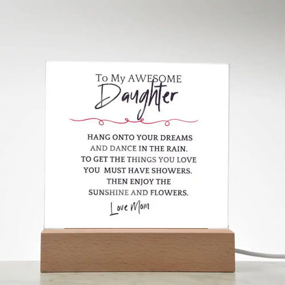 Sunshine Flowers Gift For Daughter Acrylic Plaque Gift for 708 - Home & Garden > Decor > Decorative Plaques | Gifting2Go