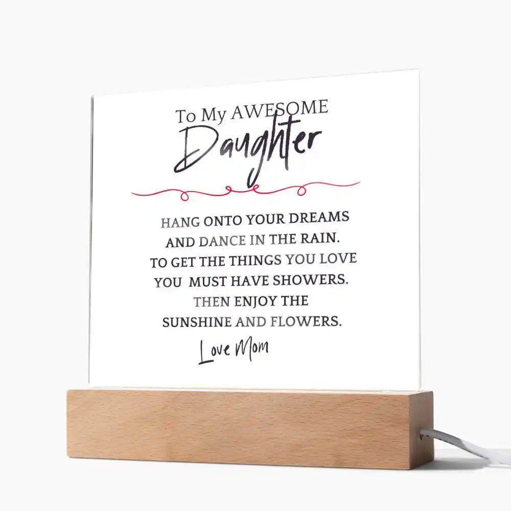 Sunshine Flowers Gift For Daughter Acrylic Plaque Gift for 708 - Home & Garden > Decor > Decorative Plaques | Gifting2Go