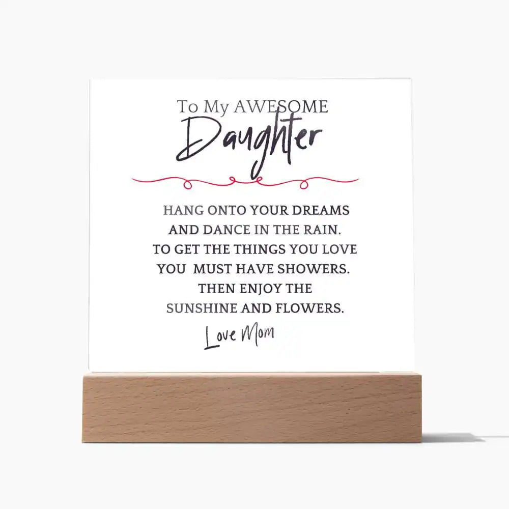 Sunshine Flowers Gift For Daughter Acrylic Plaque Gift for 708 - Home & Garden > Decor > Decorative Plaques | Gifting2Go