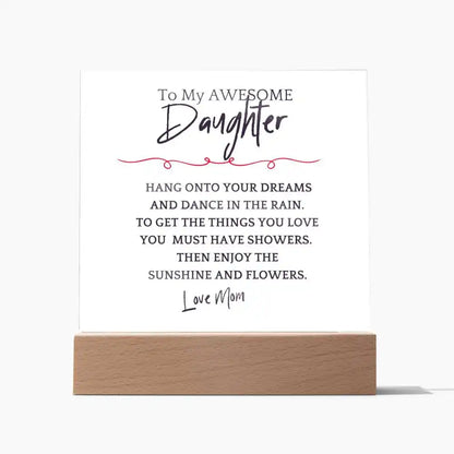 Sunshine Flowers Gift For Daughter Acrylic Plaque Gift for 708 - Home & Garden > Decor > Decorative Plaques | Gifting2Go