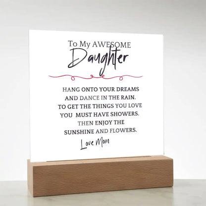 Sunshine Flowers Gift For Daughter Acrylic Plaque Gift for 708 - Home & Garden > Decor > Decorative Plaques | Gifting2Go