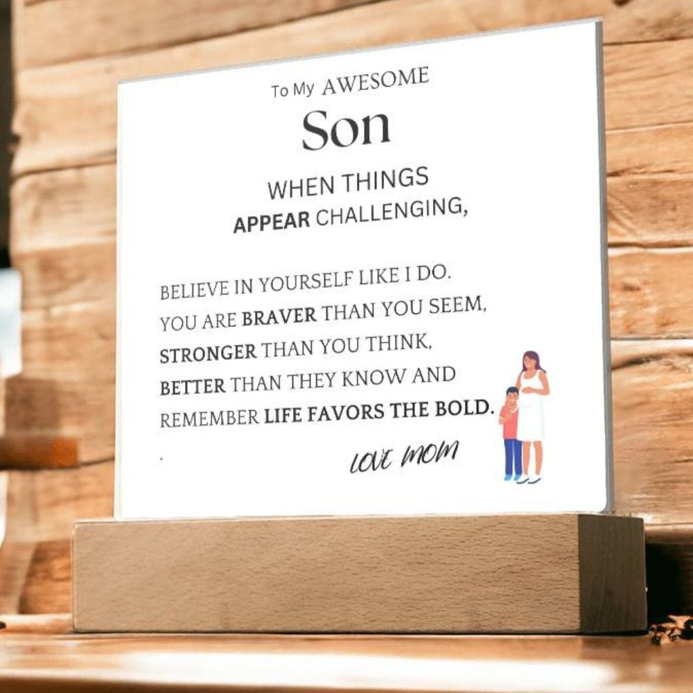 Better Than They Know Gift For Son Acrylic Plaque