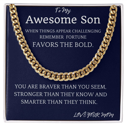 Bold Fortune Cuban Chain Gift For Son