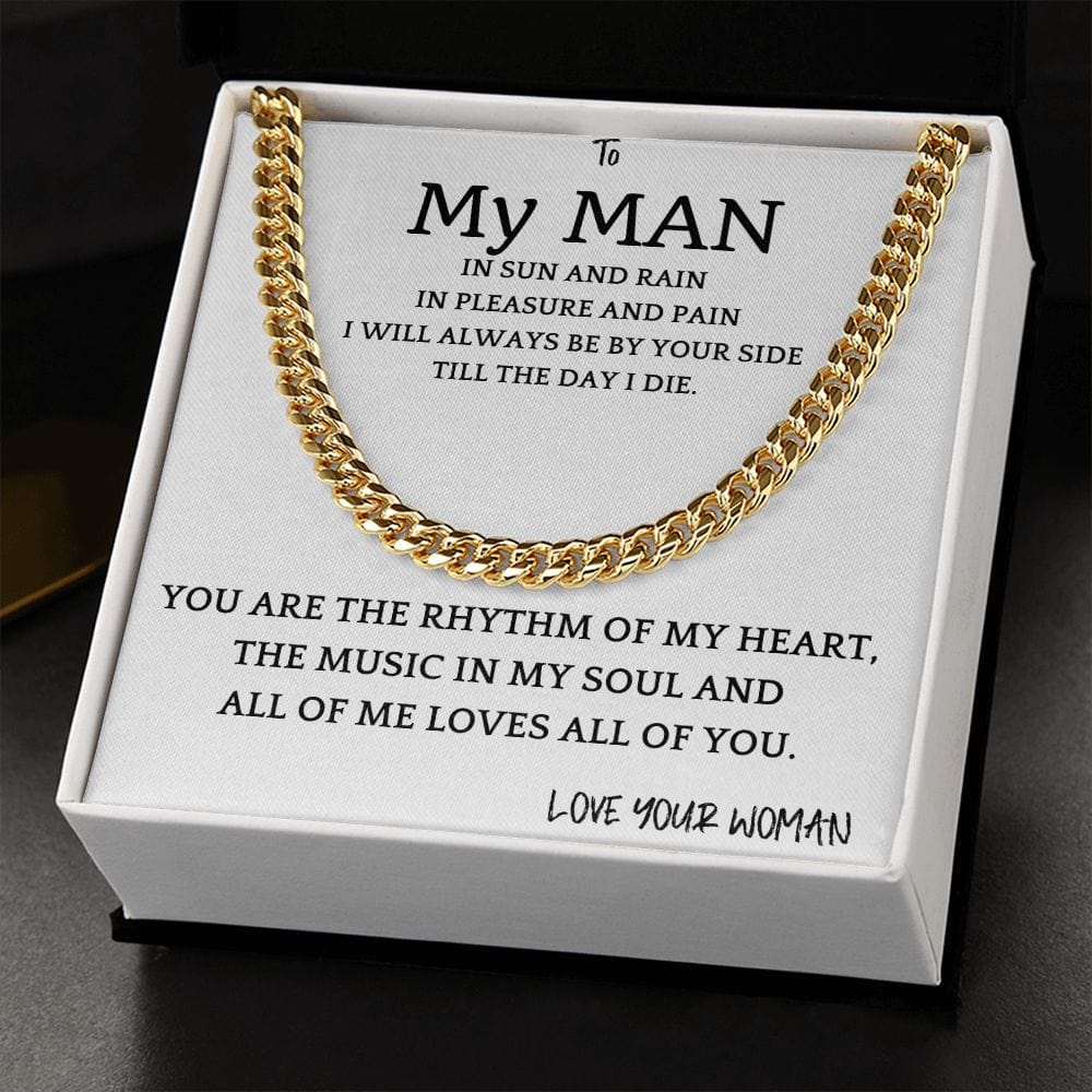 Rhythm of My Soul Cuban Chain Gift for Men