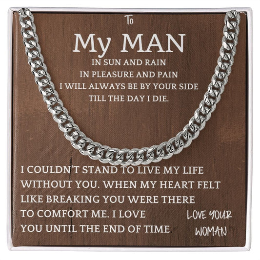 Heart Felt Cuban Chain Gift For Men