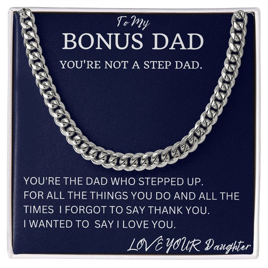 Bonus Dad Cuban Chain Gift For Men