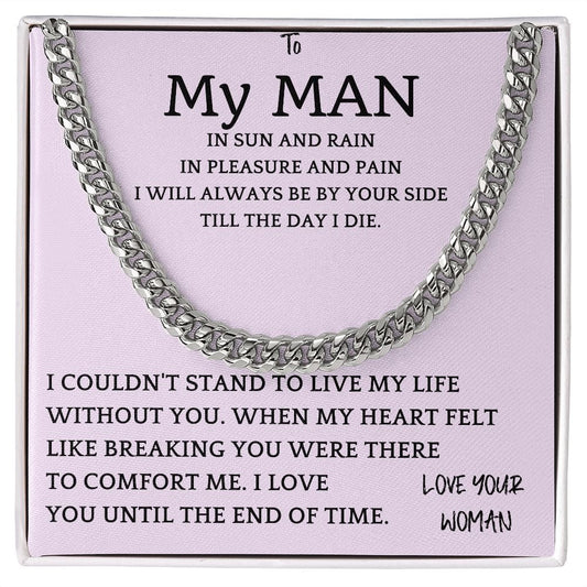 My Man Cuban chain Gift For Men