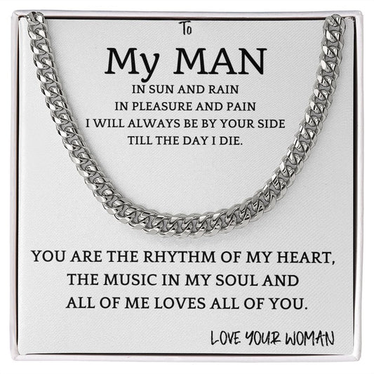 Rhythm of My Soul Cuban Chain Gift for Men