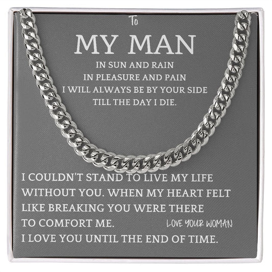 By Your Side Cuban Chain Gift For Men