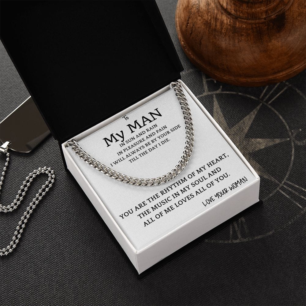 Rhythm of My Soul Cuban Chain Gift for Men