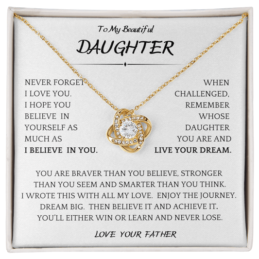 Achieve It and Believe It Daughter Gift