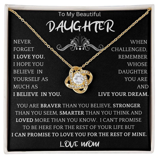 Live Your Dreams Necklace Gift For Daughter bw4