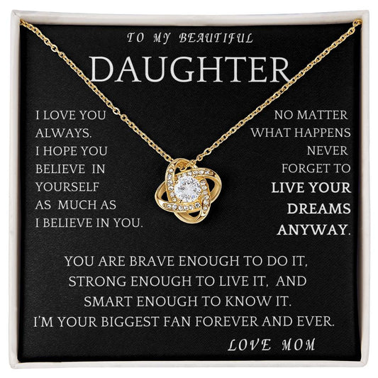 Live Your Dream Anyway Necklace Gift Daughter