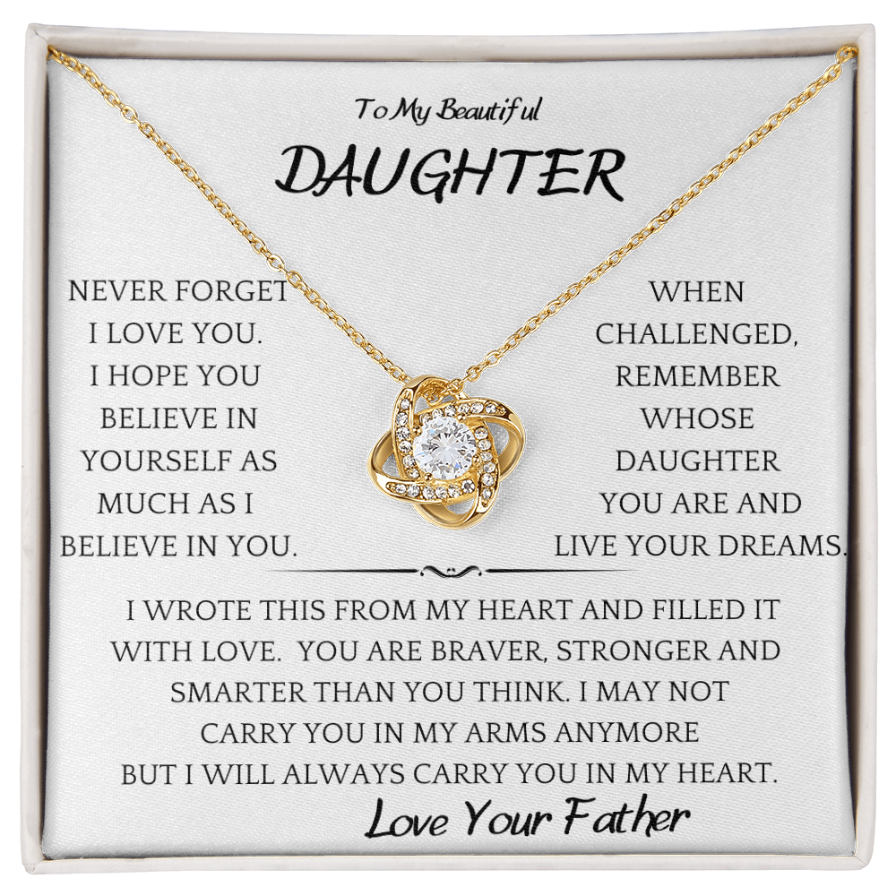 Believe In You Daughter Necklace