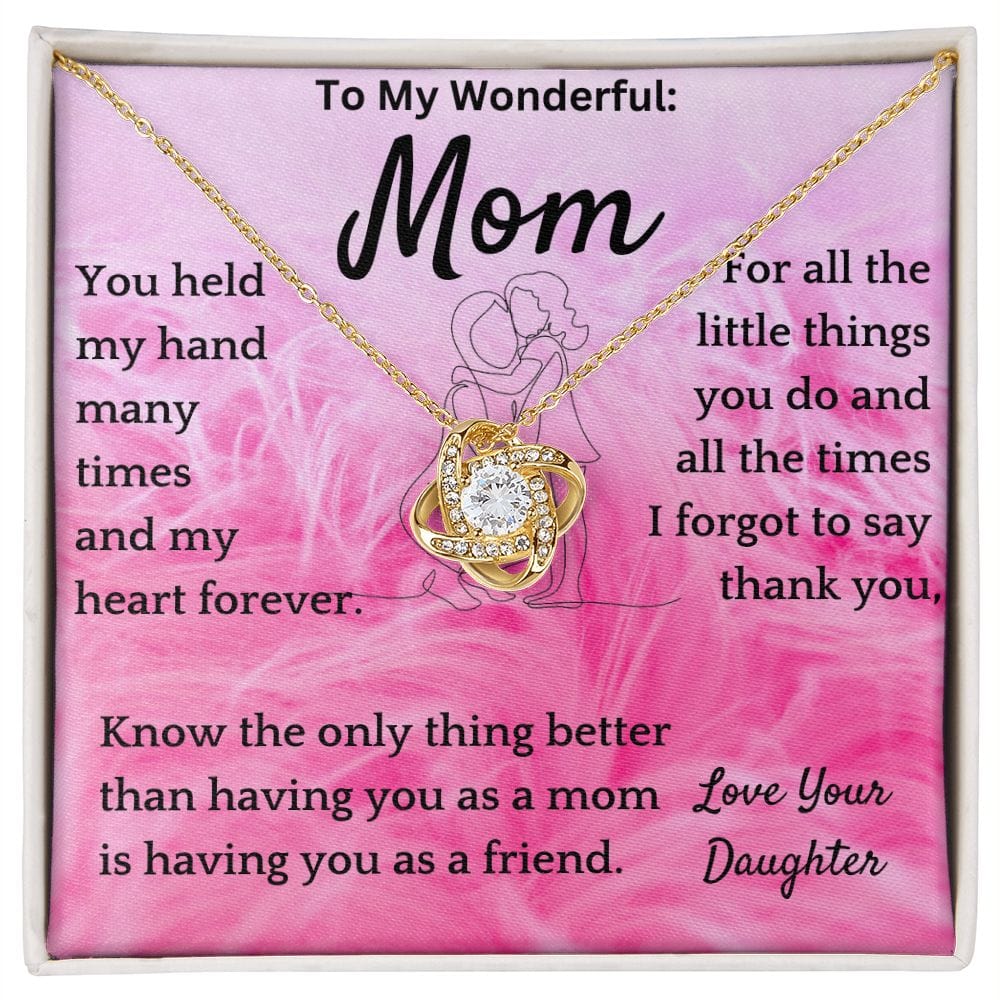 Mom As Friend Necklace Gift From Daughter