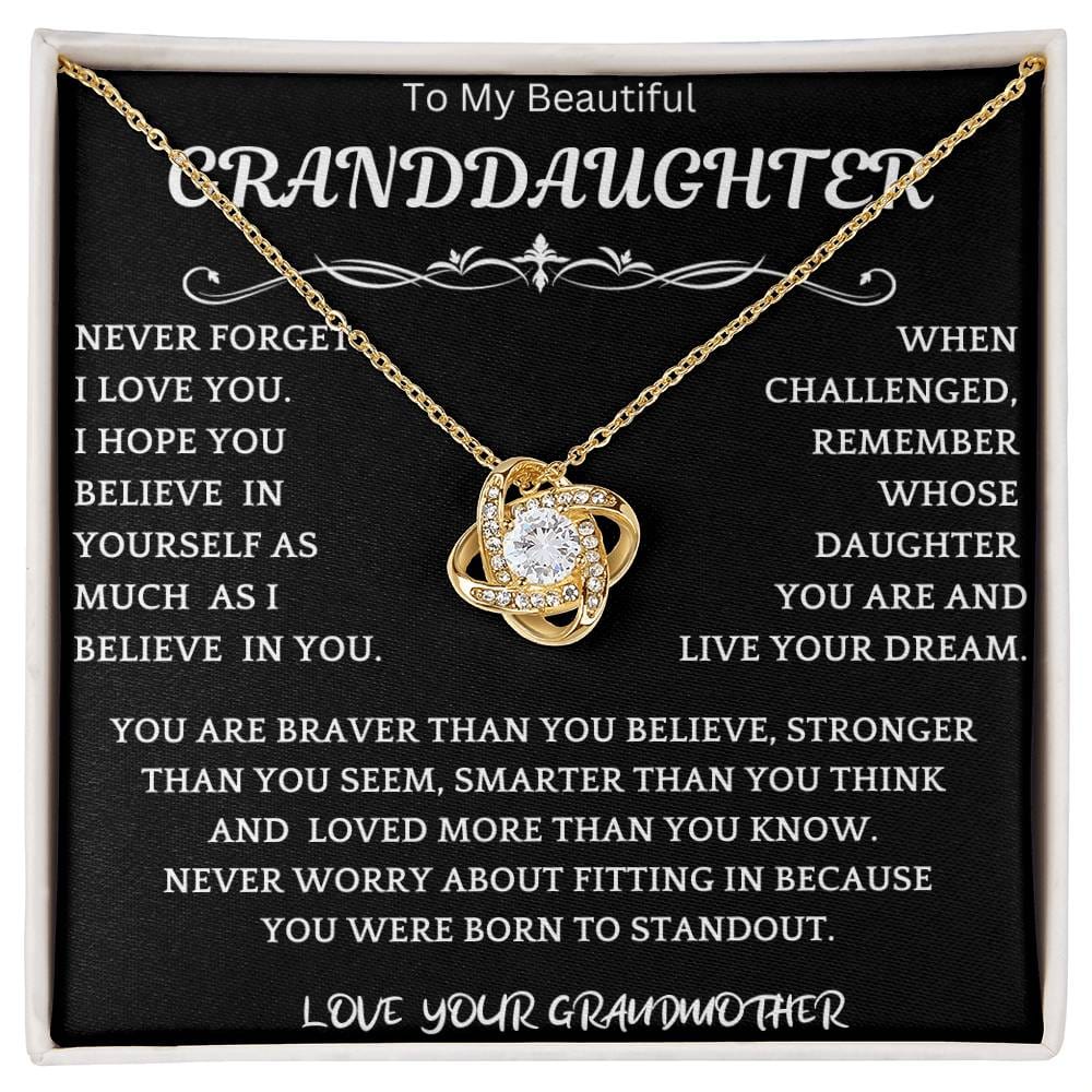 Live Your Dreams Necklace Gift For Granddaughter