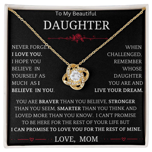 Live Your Dreams Necklace Gift for Daughter bwr1