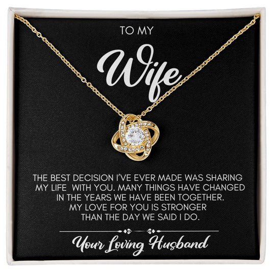 Best Decision Necklace Gift Wife