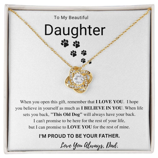 Old Dog Necklace Gift Daughter