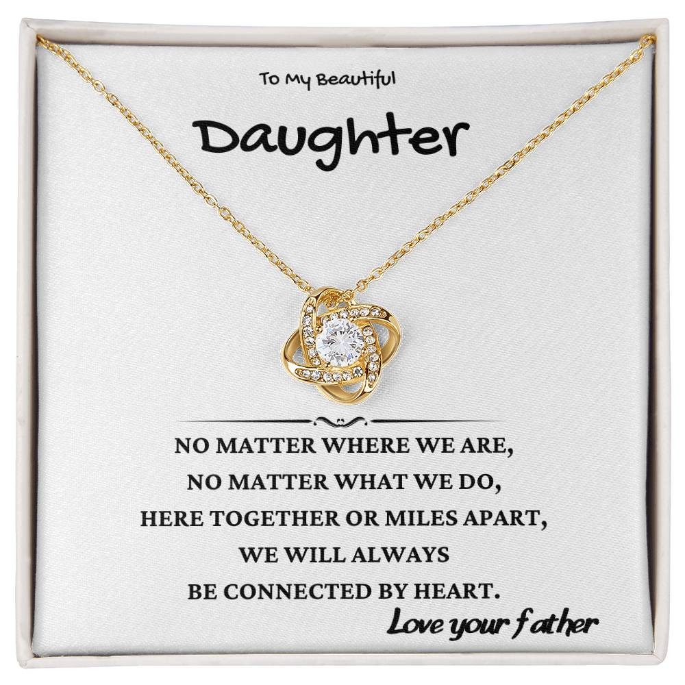 Connected By Heart Daughter Necklace