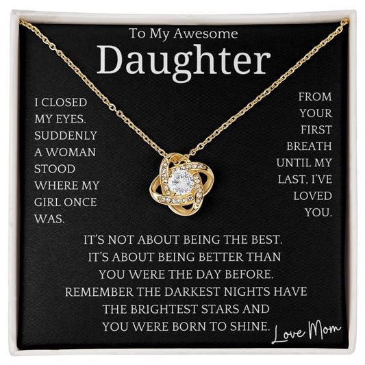 Born To Shine Necklace Gift Daughter-1