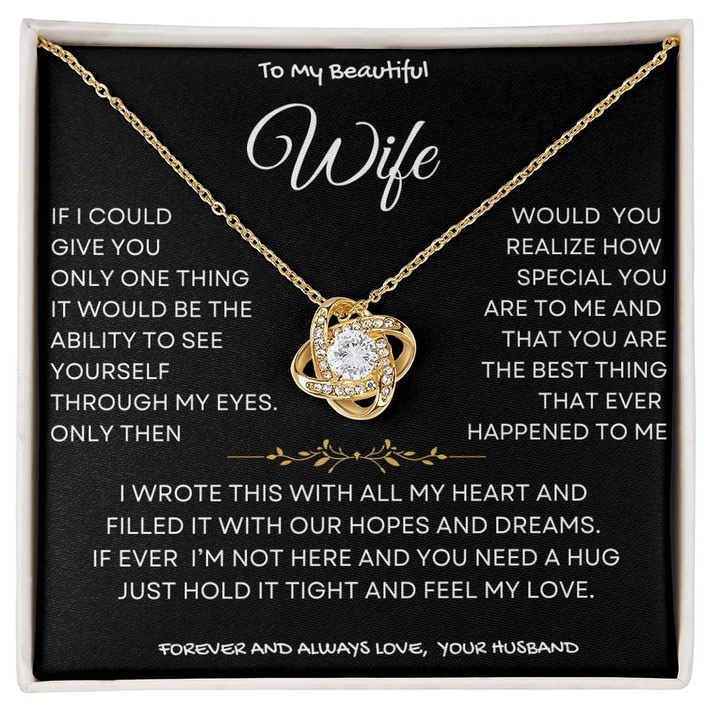 Through My Eyes Necklace Wife Gift