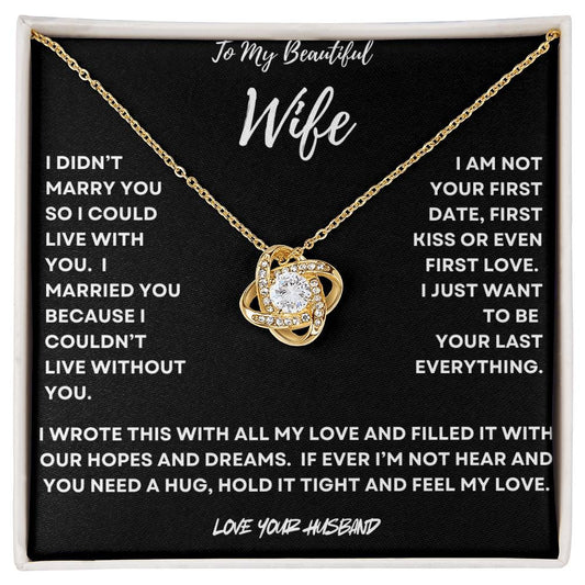 Not Without You Necklace Gift For Wife