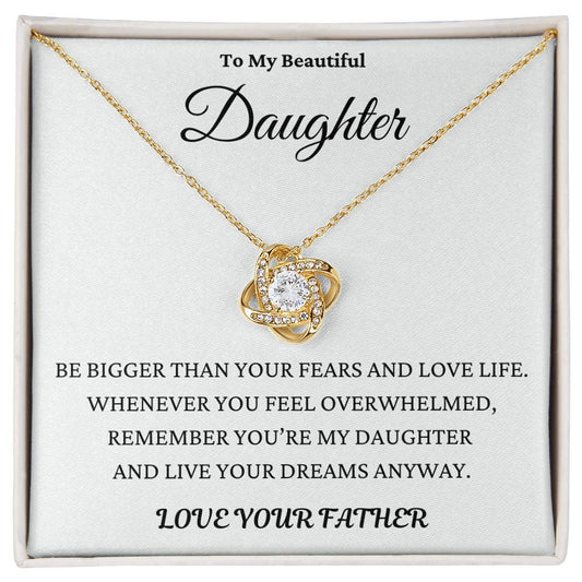 Bigger Than Fears Necklace Gift Daughter