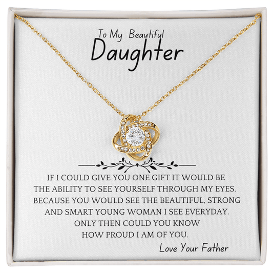 Smart, Strong Daughter Necklace