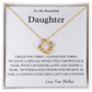 Hearts As One Daughter Necklace