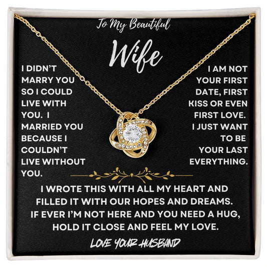 Not Without You Necklace Gift For Wife