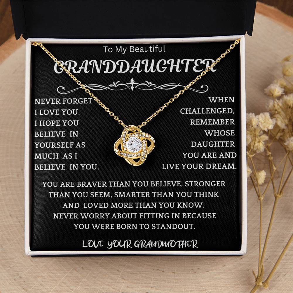 Live Your Dreams Necklace Gift For Granddaughter