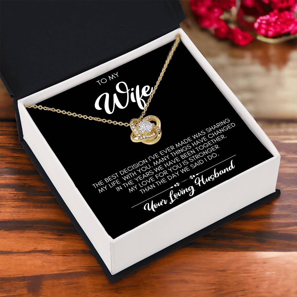 Best Decision Necklace Gift Wife