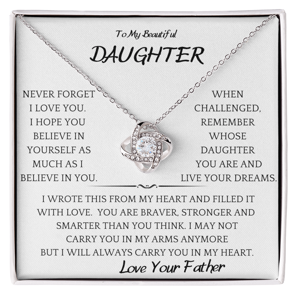 Believe In You Daughter Necklace