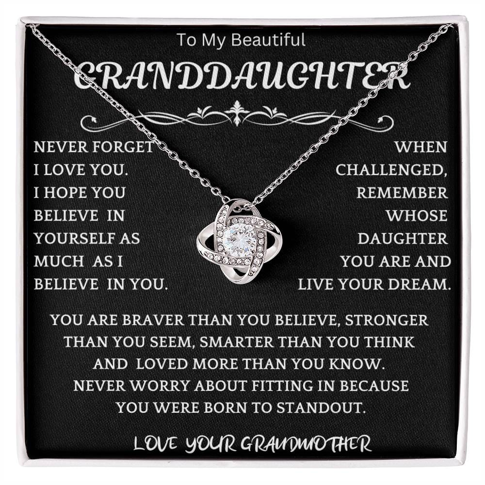 Live Your Dreams Necklace Gift For Granddaughter