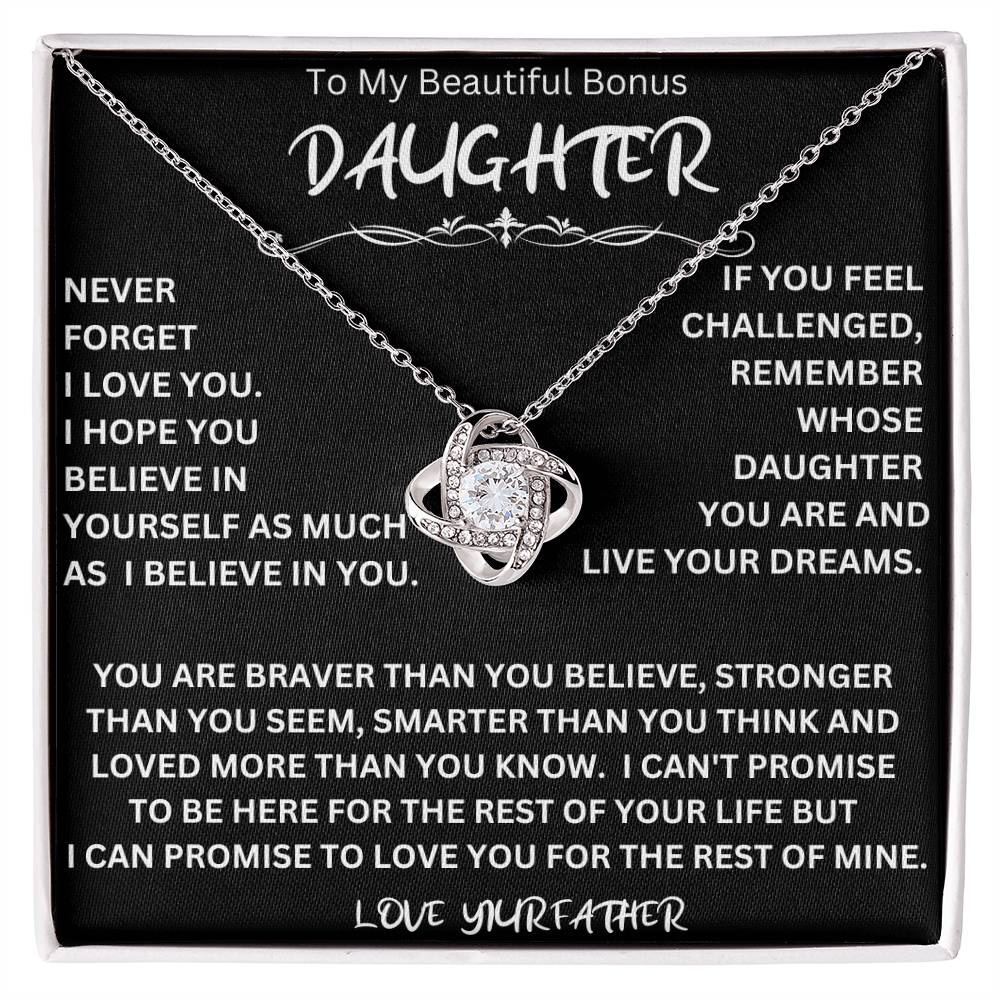 Bonus Daughter Necklace Father