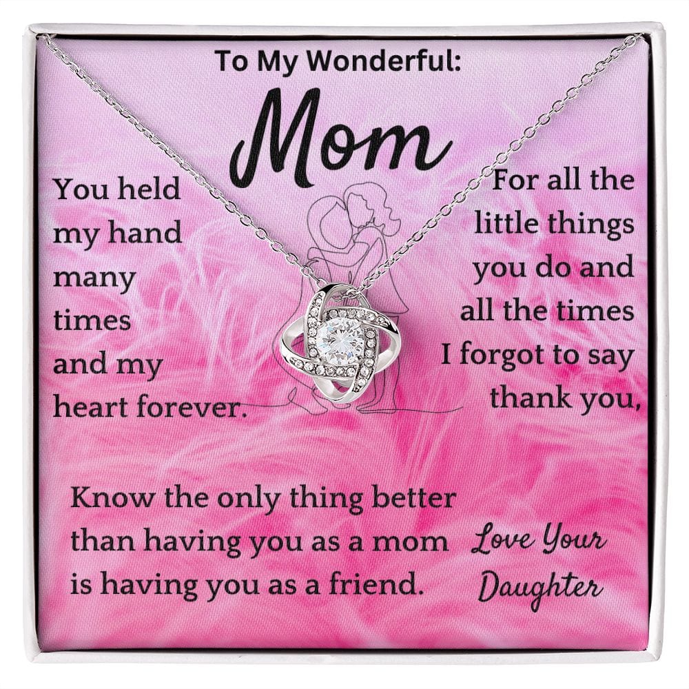 Mom As Friend Necklace Gift From Daughter