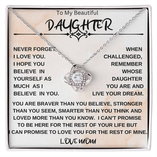 Live Your Dreams Necklace Gift For Daughter pe2