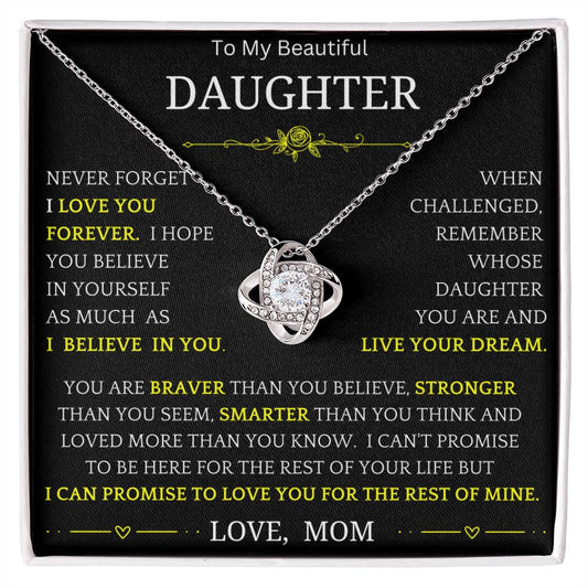 Live Your Dreams Necklace Gift For Daughter bwy3