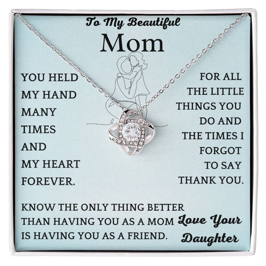 Mom As Friend Necklace Gift 