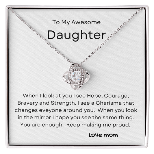 You Are Enough Necklace From Mom