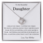 Hearts As One Daughter Necklace