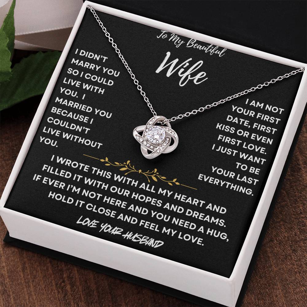 Not Without You Necklace Gift For Wife