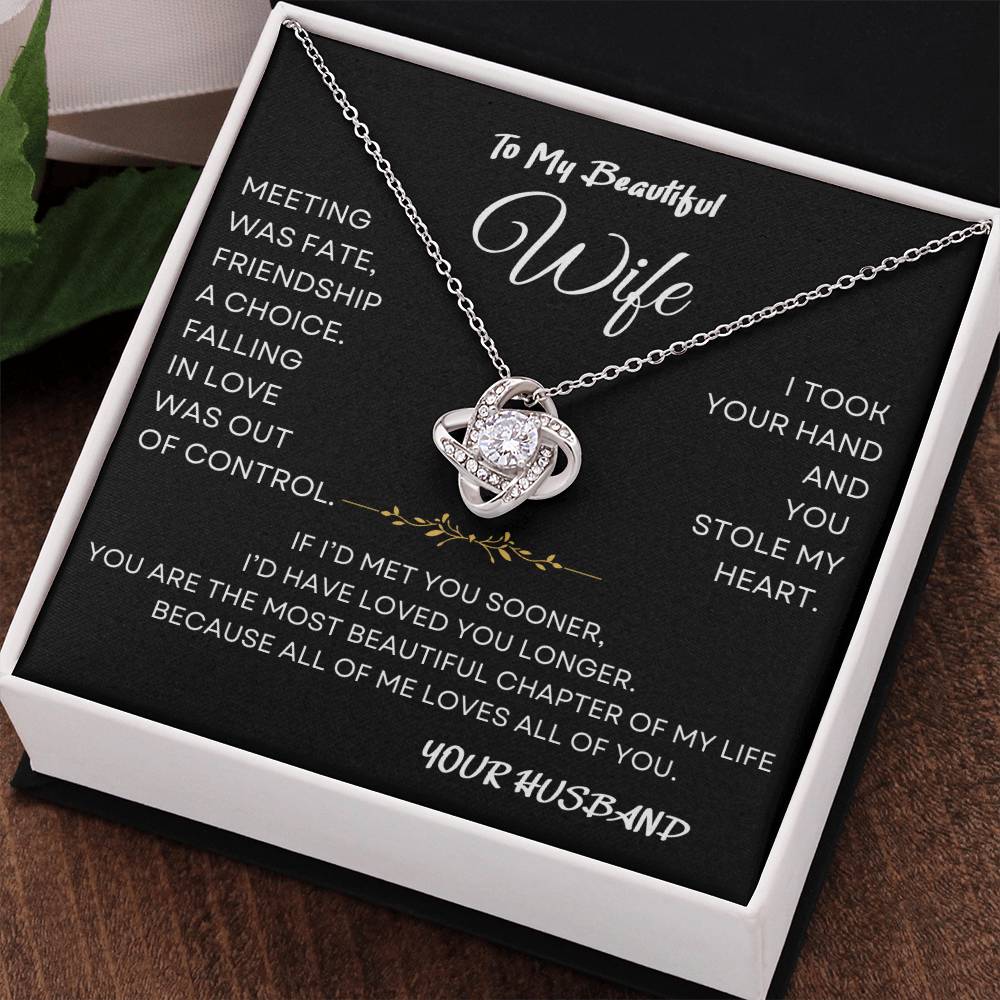 Beautiful Chapter Necklace Gift Wife