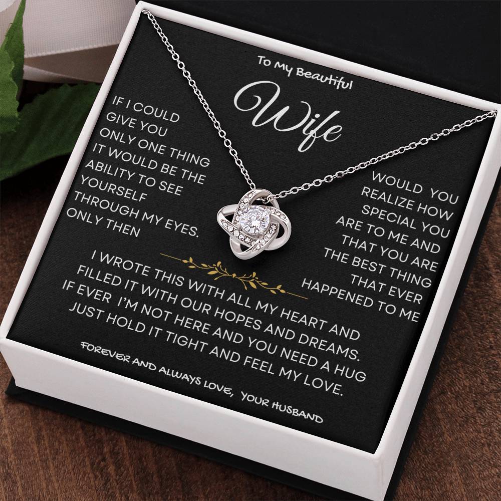 Through My Eyes Necklace Wife Gift