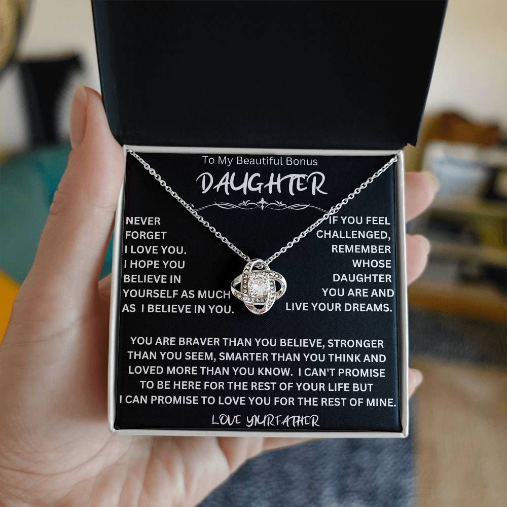 Bonus Daughter Necklace Father