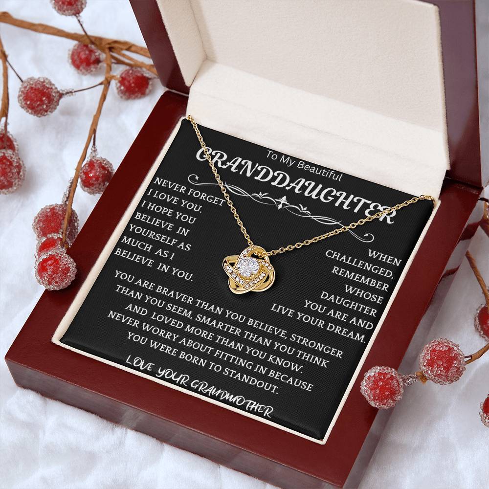 Live Your Dreams Necklace Gift For Granddaughter