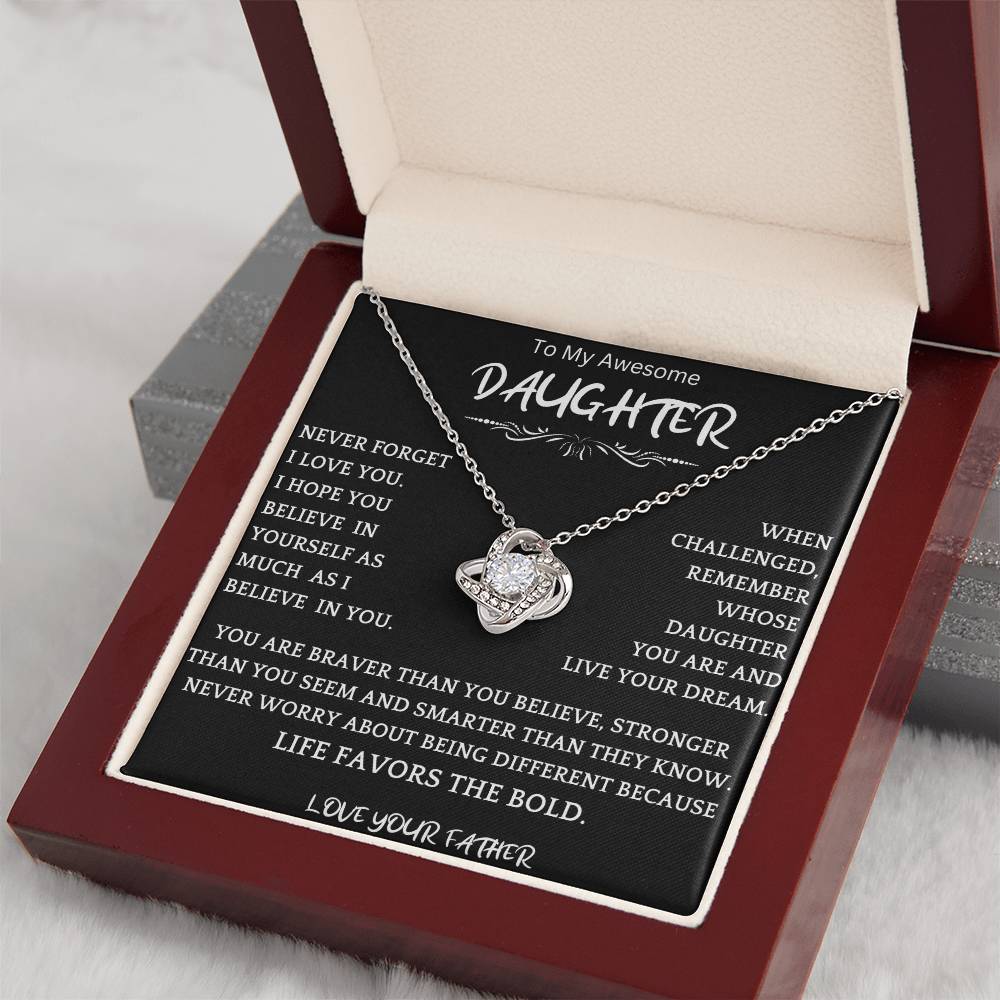 Live Your Dreams Boldly Necklace Gift From Dad