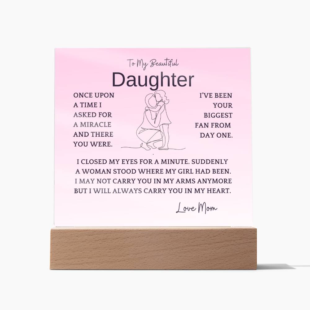 Biggest Fan Gift For Daughter Acrylic Plaque