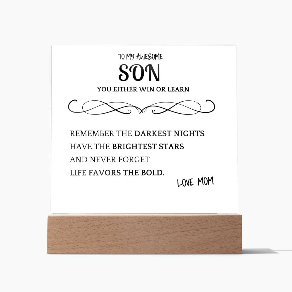 Favors Bold Gift For Son Acrylic Plaque
